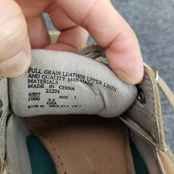 ✅Bert Pulitzer Men's 7.5 Tan Leather Sneakers Sail-Boat Deck-Hand Work Shoes - Picture 2 of 11